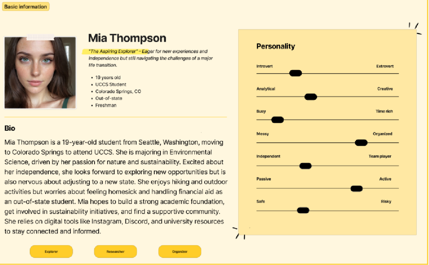 Mia Thompson Persona